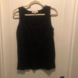 Fun black tank with design on front